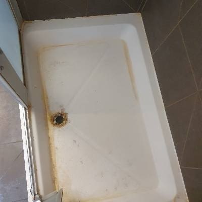 Shower Floor before cleaning